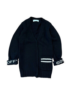 OFF-WHITE 2013 Knit Cardigan Sz Small Oversized Black Virgil Abloh
